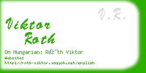 viktor roth business card